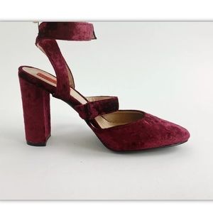 London Rebel Platform Heels Red suede Shoes